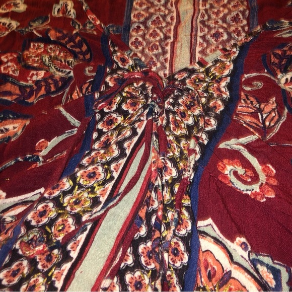 70s Style Floral XL Bell-Sleeves Gypsy/Witchy/Boho/Hippie Long Sleeve Blouse - Picture 5 of 16